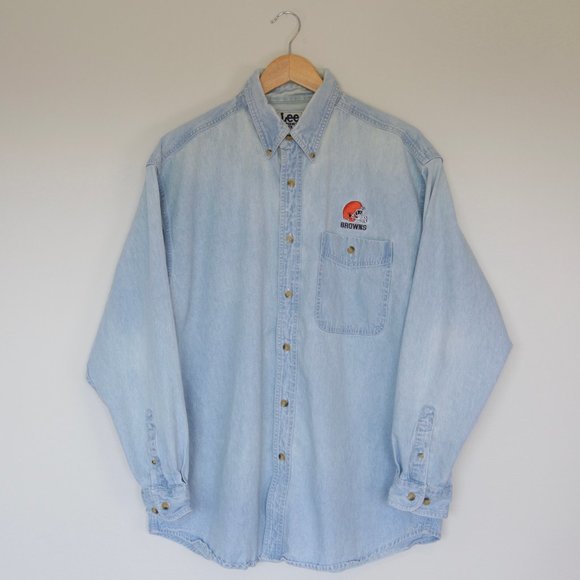 cleveland browns button down shirt